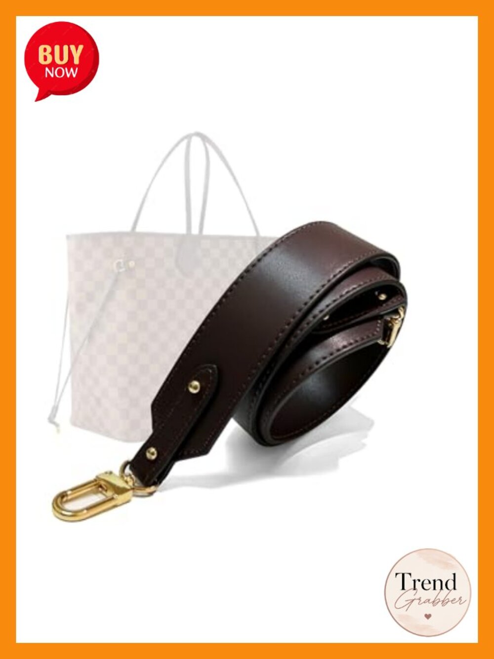 Wide Leather Bag Strap Replacement for Neverfull Graceful Noe